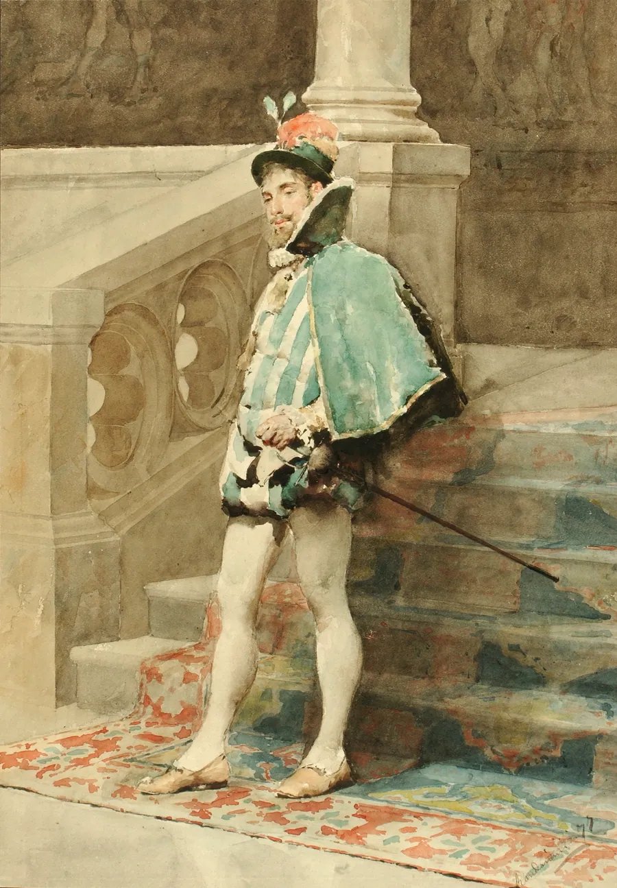 Study of a Courtier by Carlo Randanini, Italian, born Rome, Italy-died Turin, Italy 1884