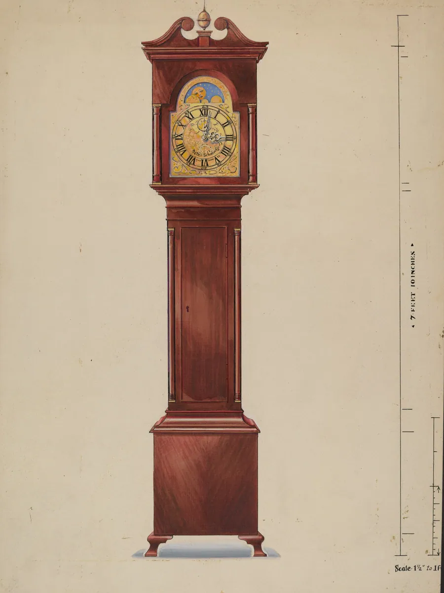 Grandfather Clock by Alfred Koehn