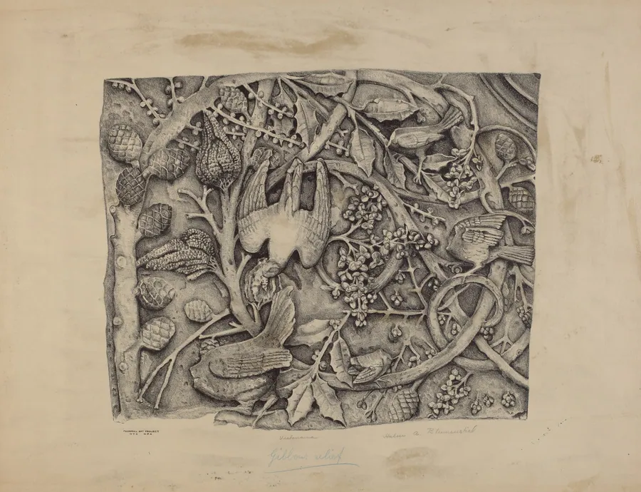 Carved Stone Pattern by Helen Alpiner Blumenstiel
