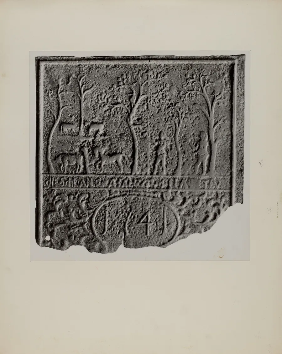 Pa. German Stove Plate by Charles Von Urban