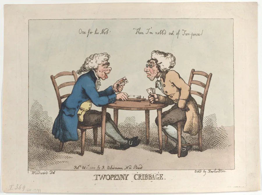 Twopenny Cribbage by Rudolph Ackermann, London