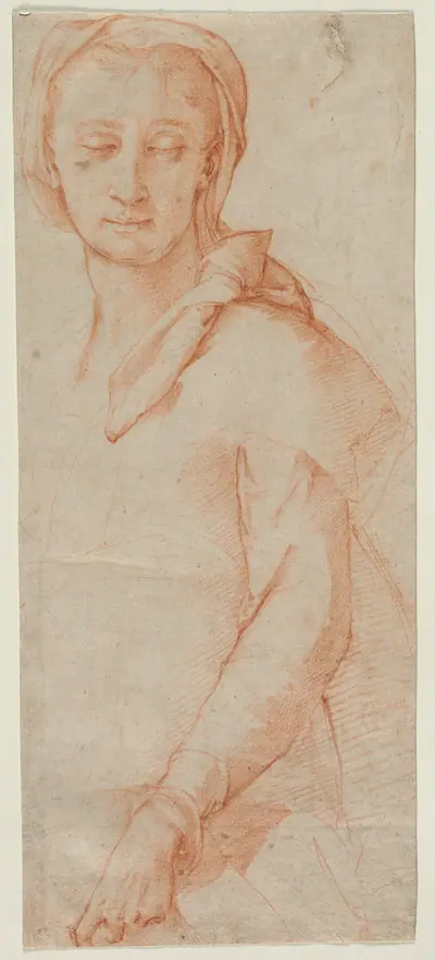 Half-Length Figure Study of a Woman