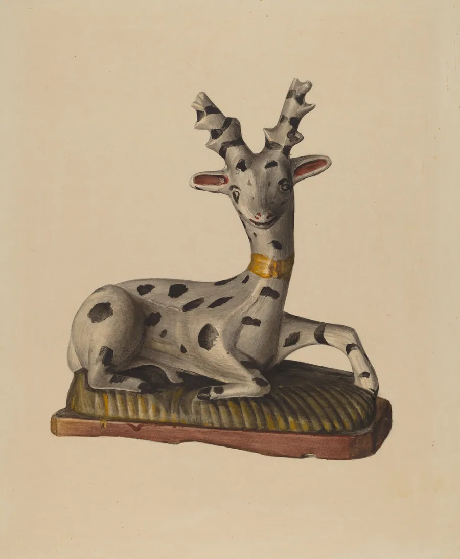 Chalkware Deer by Mina Lowry