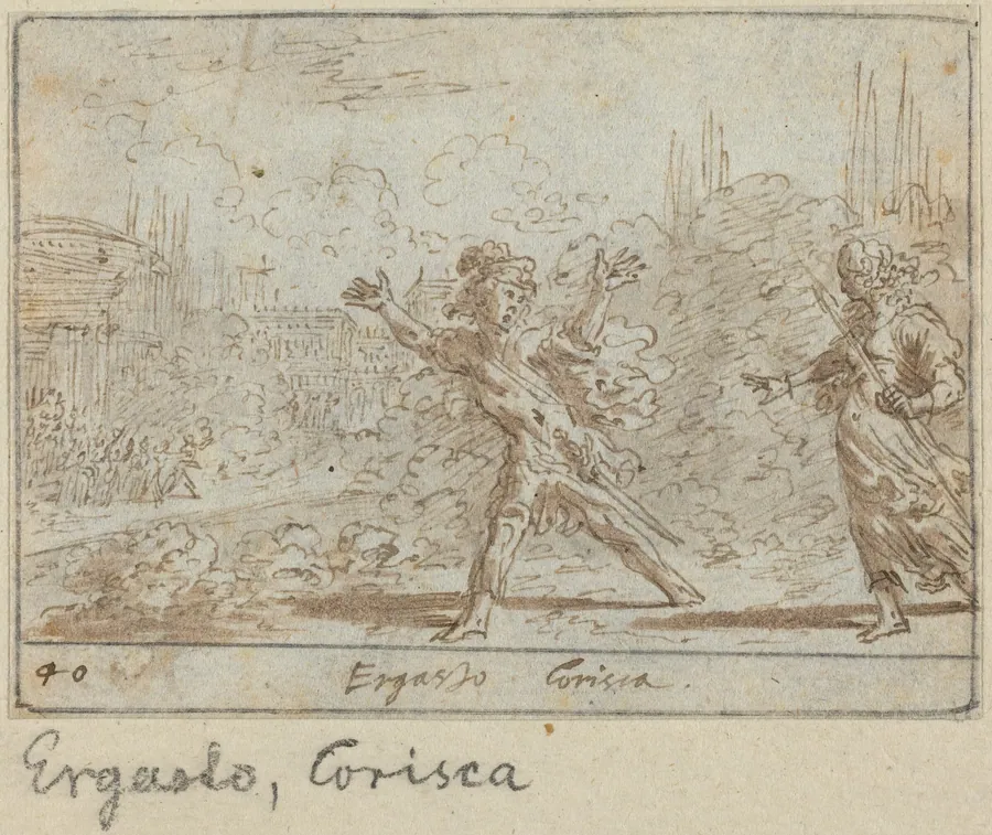 Ergasto and Corisca by Johann Wilhelm Baur