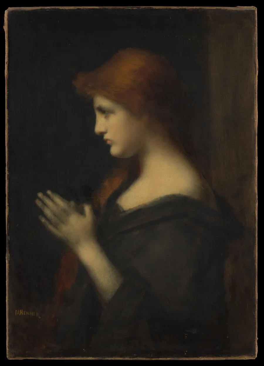 Young Woman Praying by Jean-Jacques Henner