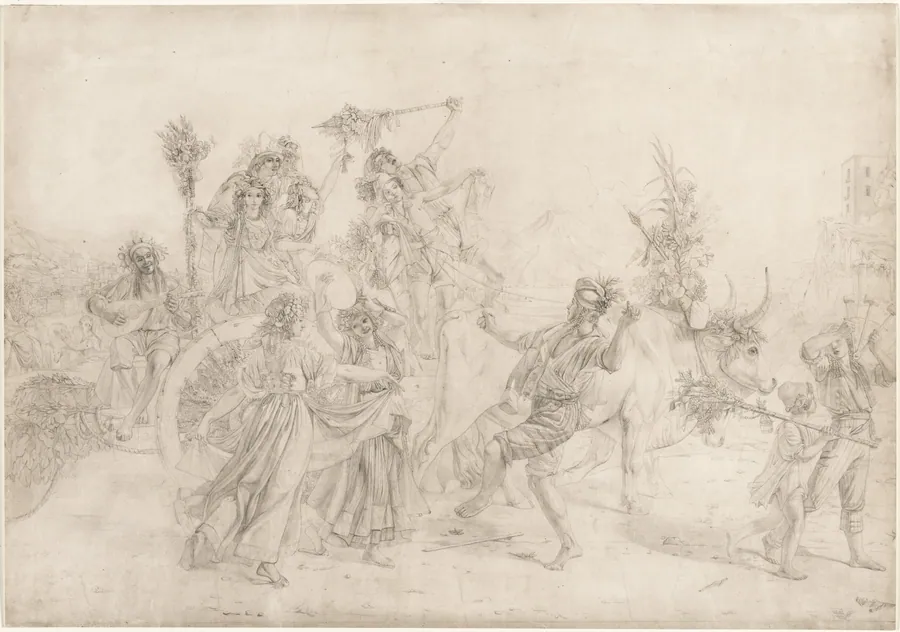 Pilgrims Returning from the Feast Day of the Madonna dell'Arco by Léopold Robert