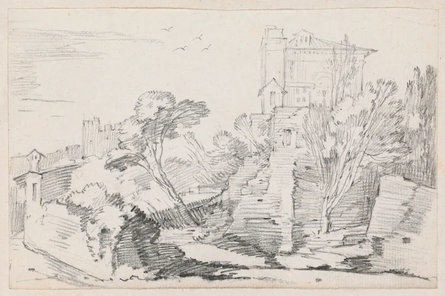 Casino Farnese on the Palatine Hill, Rome by Joseph-Marie Vien
