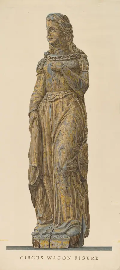 Circus Wagon Figure: Medieval Lady