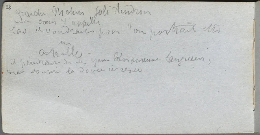Sketchbook, page 95: Notes by Ernest Meissonier