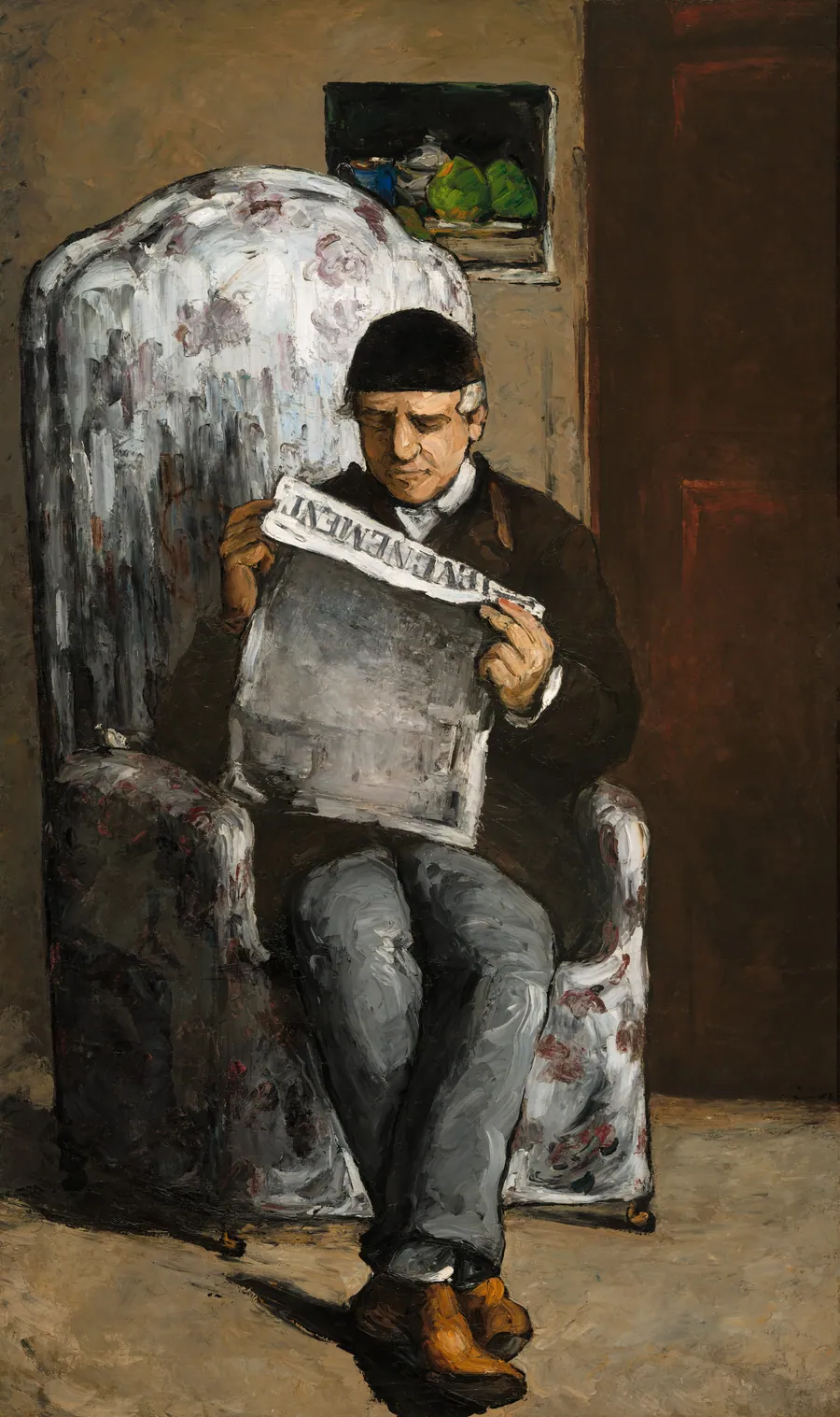 The Artist's Father, Reading "L'Événement" by Paul Cezanne