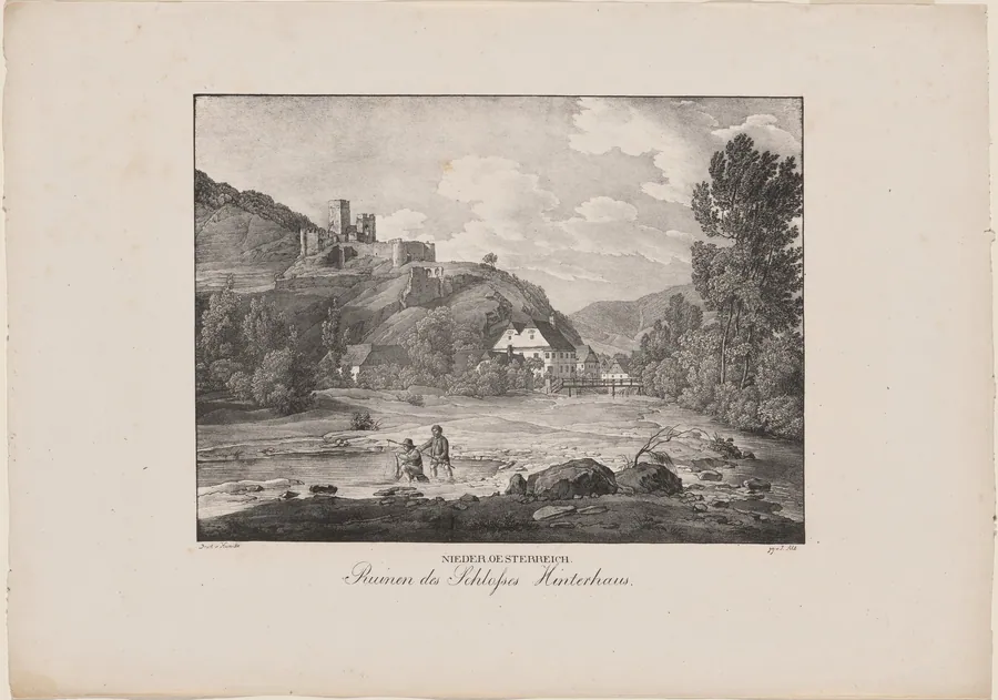 Nieder-Oesterreich, Ruinen des Schlosses Hinterhaus (Lower Austria, Ruins of Hinterhaus Castle) by Jakob Alt
