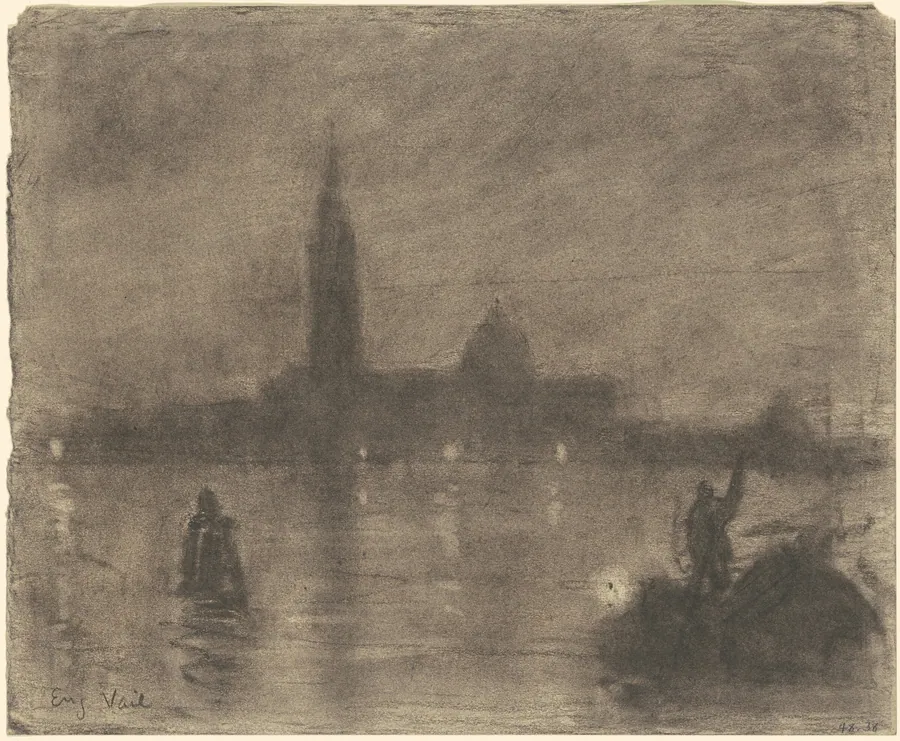 Evening, San Giorgio Maggiore, Venice by Eugène Vail