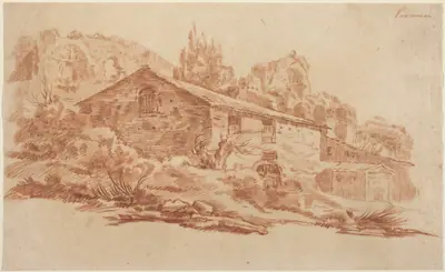 Rustic Building among Roman Ruins