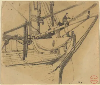 Men Repairing the Boom