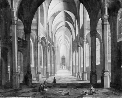 Det indvendige af en kirke