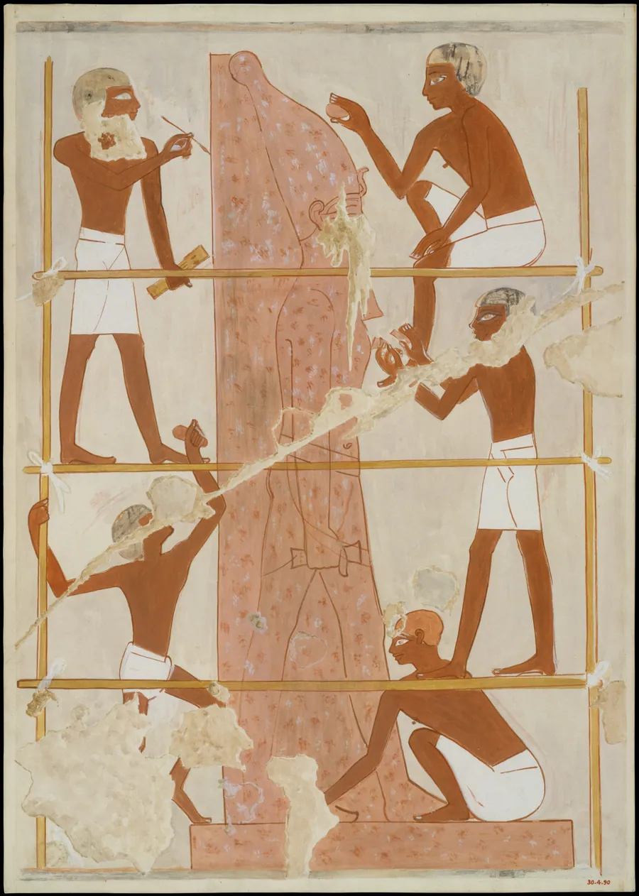 Sculptors at Work, Tomb of Rekhmire by Nina de Garis Davies
