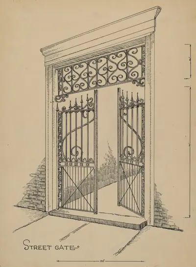 Wrought and Cast Iron Gate