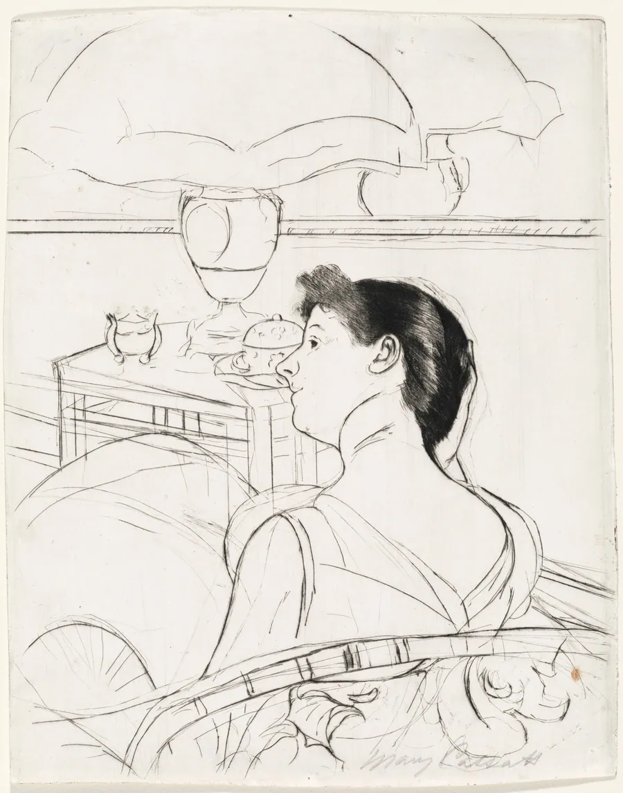 The Lamp by Mary Cassatt