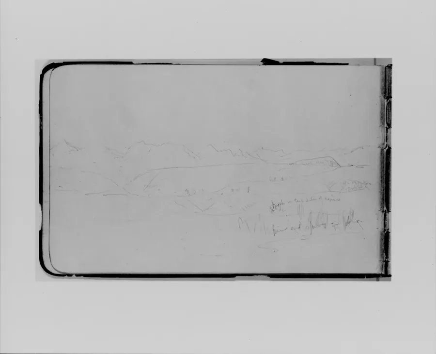 River and Terrain covered with Autumn Frost (from Sketchbook) by Albert Bierstadt