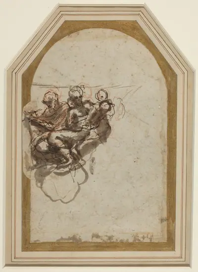 Saint Matthew and Saint Jerome [verso]