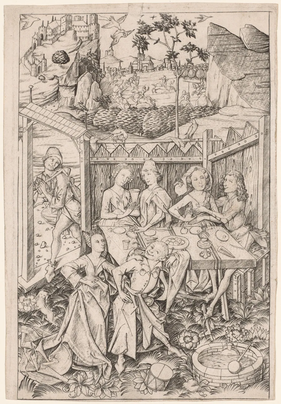 The Garden of Love (Large Plate) by Master ES