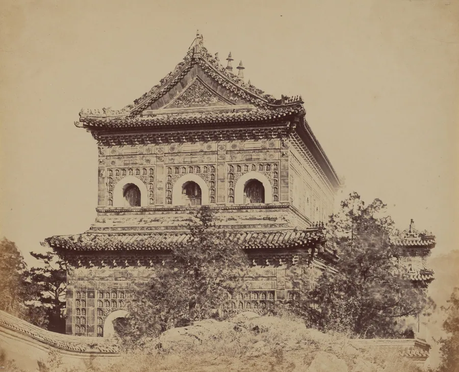 The Great Imperial Porcelain Palace Yuen Min Yuen, Pekin, October 18, 1860 by Felice Beato