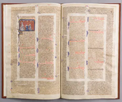 Bifolium with the Decretals of Gratian