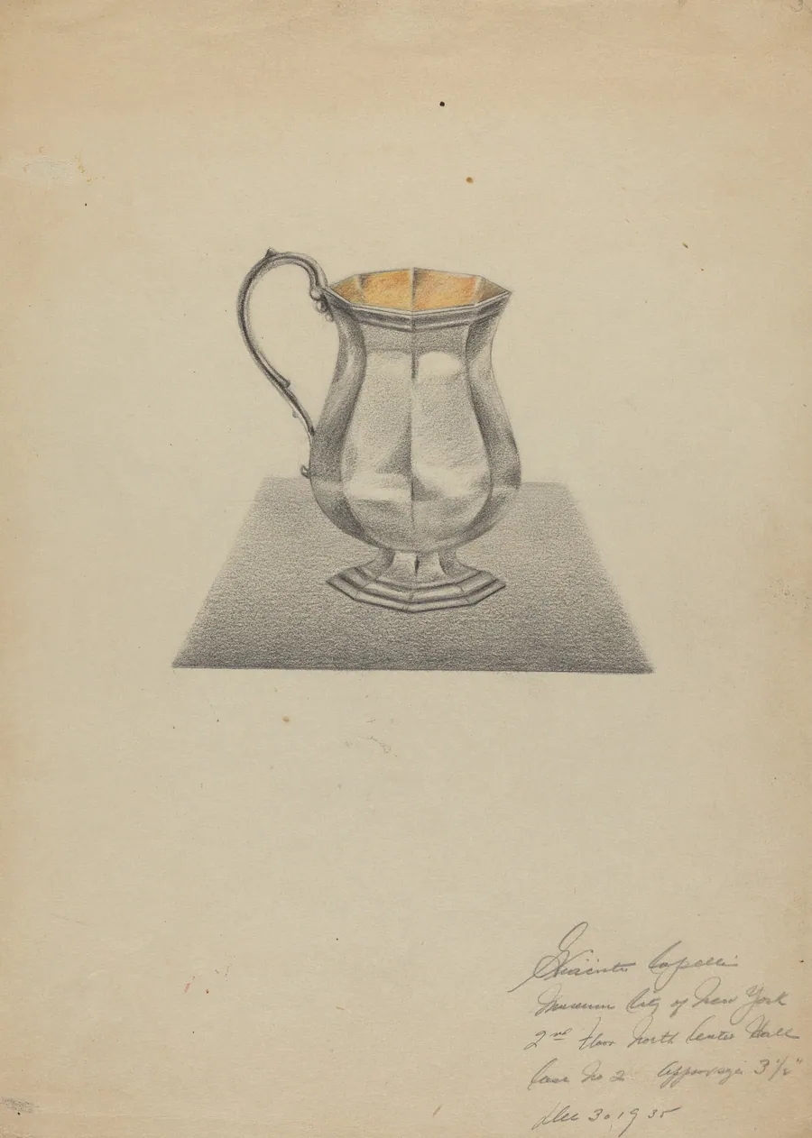 Silver Pitcher by Giacinto Capelli