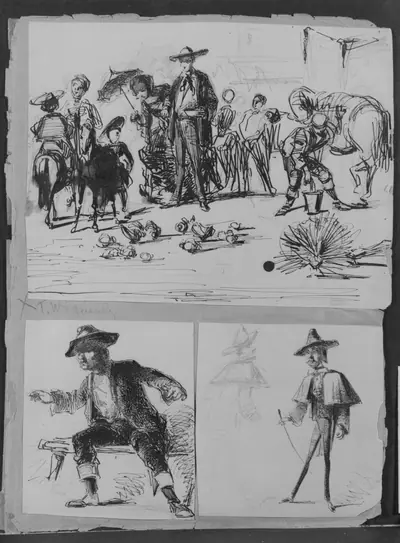 Man with Walking Stick (from Sketchbook)