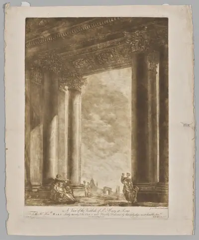 A View of the Vestibule of Saint Mary at Rome