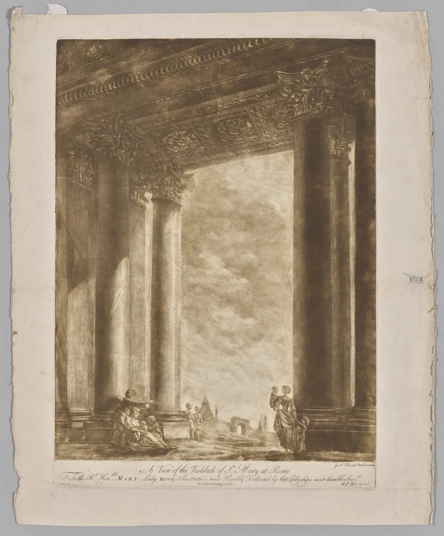 A View of the Vestibule of Saint Mary at Rome by Georges Francois Blondel