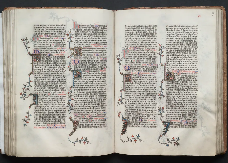 The Gotha Missal:  Fol. 86v, Text by Master of the Boqueteaux