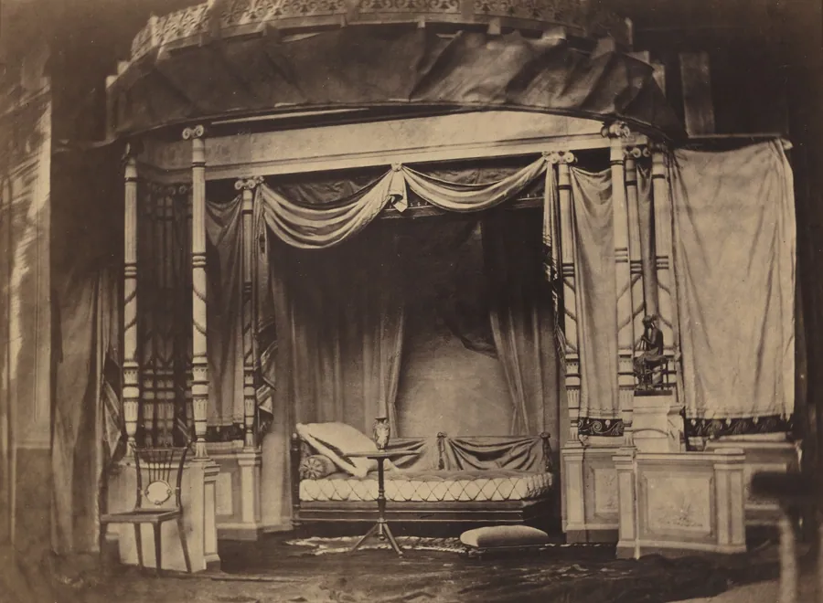 Bedroom display in the Paris Universal Exposition of 1855 by Félix Jacques Antoine Moulin