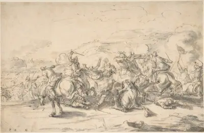 Battle Scene: a Cavalry Engagement