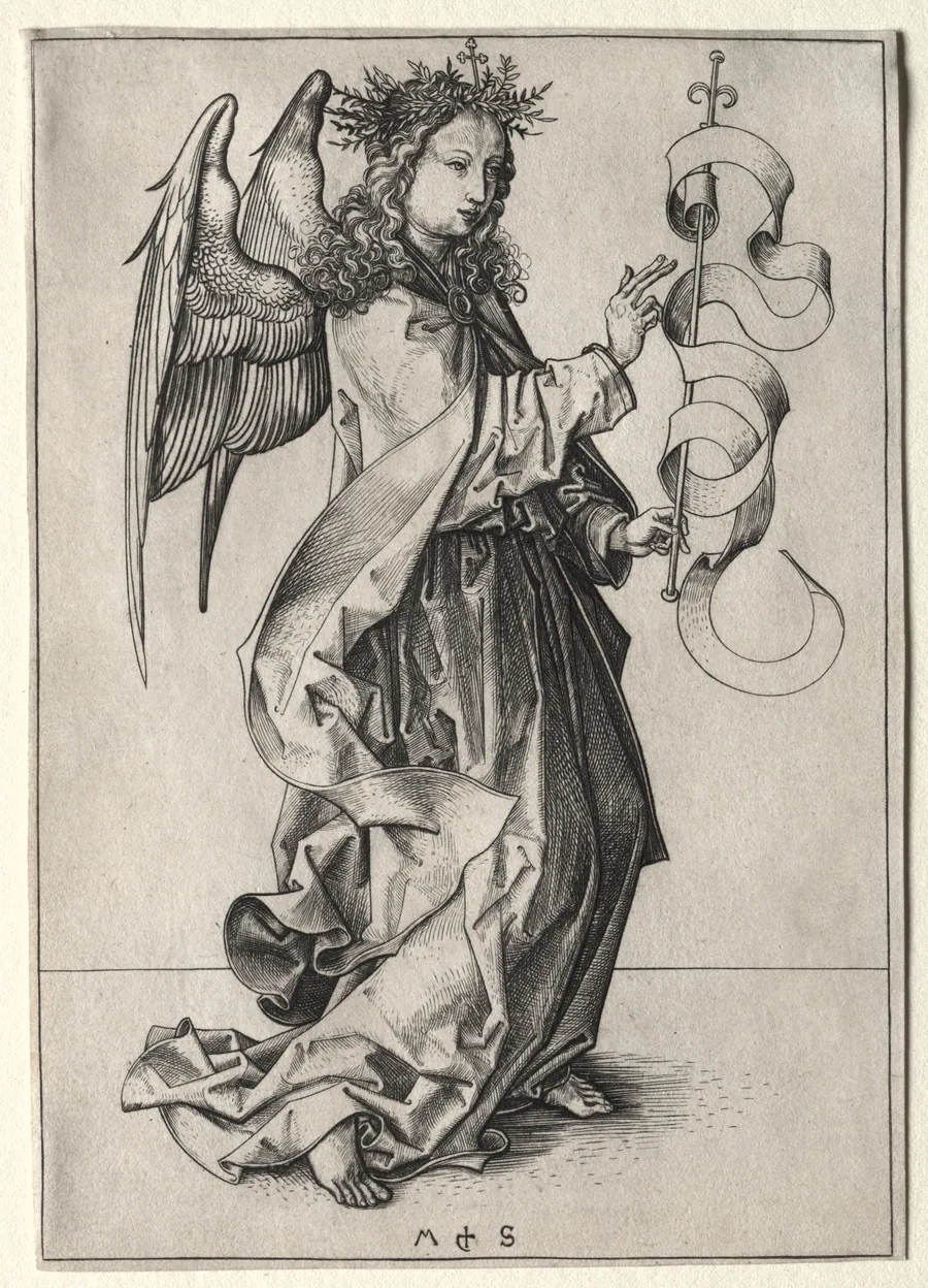 The Angel of the Annunciation by Martin Schongauer
