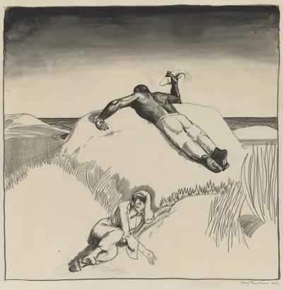 Figures on the Beach
