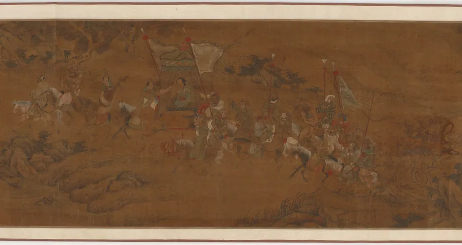 Cai Wenji returning to China by Formerly attributed to Chen Juzhong (late 12th-early 13th century)