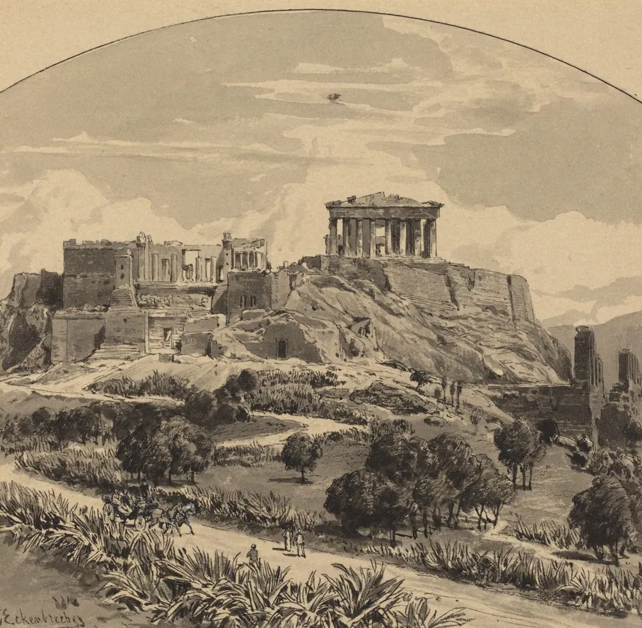 The Acropolis from the West by Themistocles von Eckenbrecher