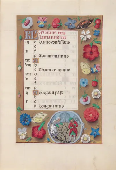 Hours of Queen Isabella the Catholic, Queen of Spain: Fol. 4r, March