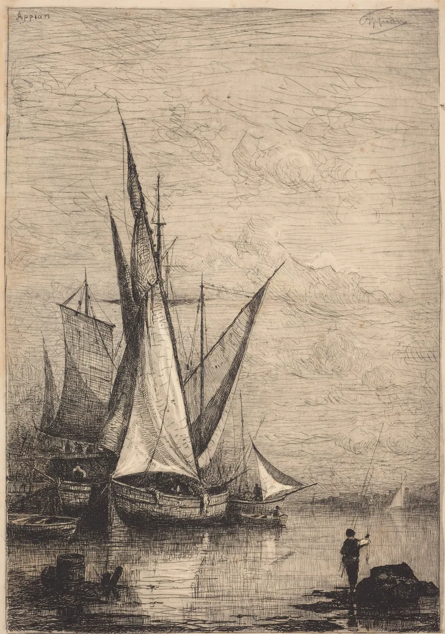 The Port of Genoa by Adolphe Appian