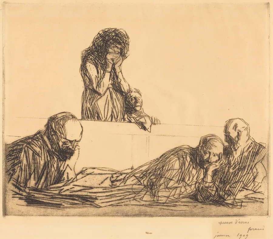 Fille-mère (1ère planche) (Unwed Mother) (first plate) by Jean-Louis Forain