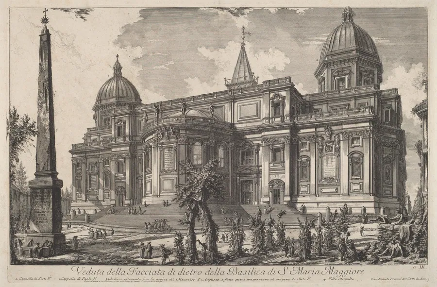 Veduta della facciata di dietro della Basilica di S. Maria Maggiore by Giovanni Battista Piranesi