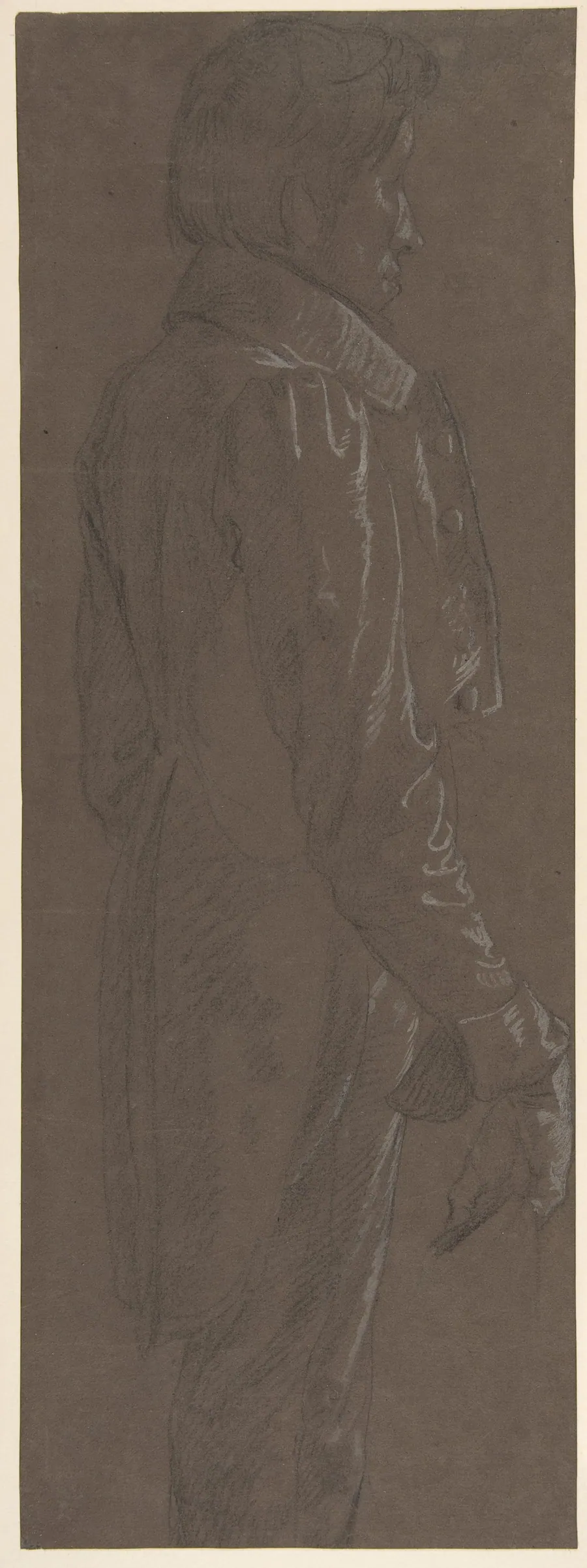 Standing Gentleman, three-quarter length profile facing right by Anne Louis Girodet-Trioson