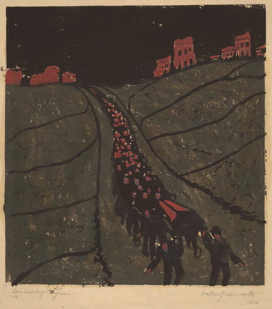 The Burial (Begräbnis) by Walter Gramatté