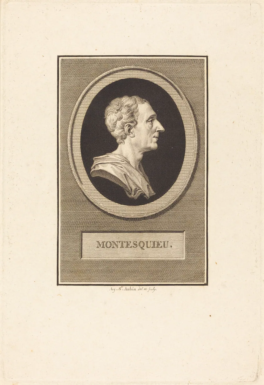 Charles Louis de Secondat Montesquieu by Augustin de Saint-Aubin