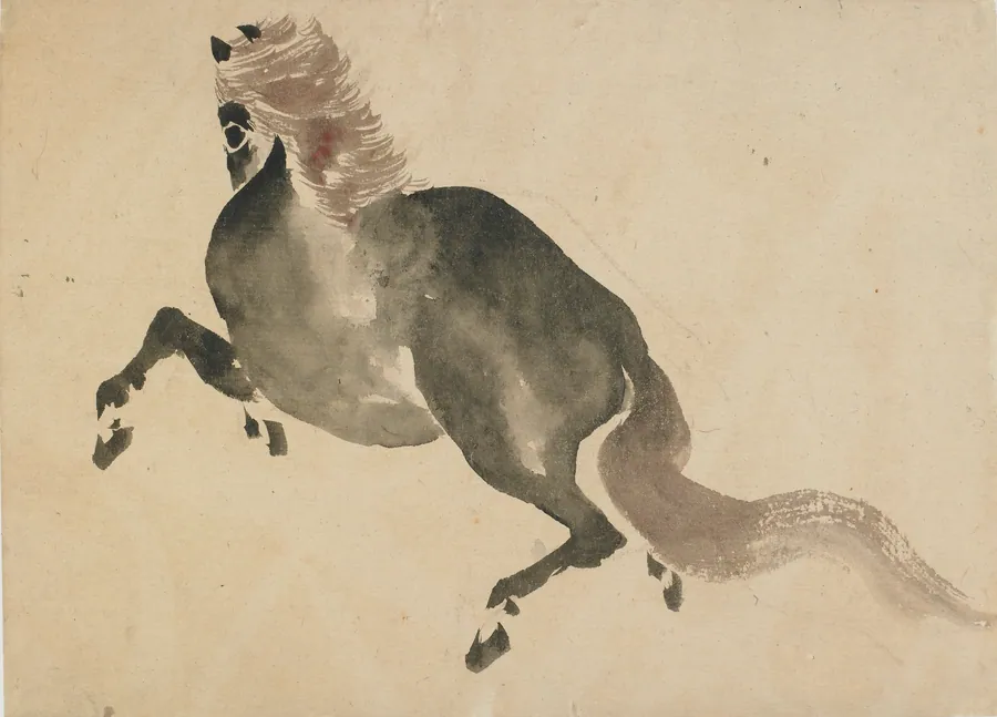 A Running horse by Katsushika Hokusai 葛飾北斎 (1760-1849)