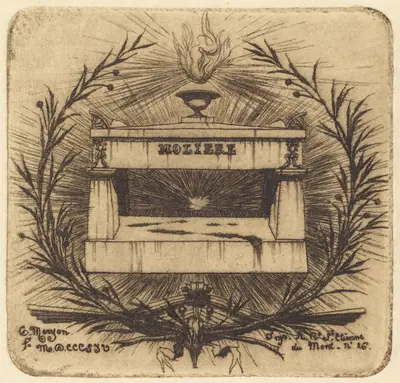 Le tombeau de Molière, au Père-Lachaise, Paris (Moliere's Tomb, in Père-Lachaise Cemetary, Paris)