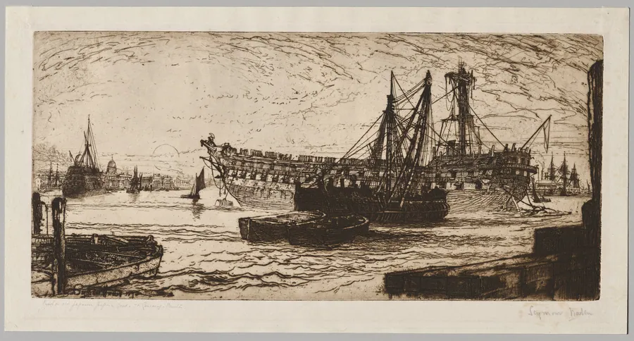 Breaking Up of the "Agamemnon," No. 1 by Francis Seymour Haden