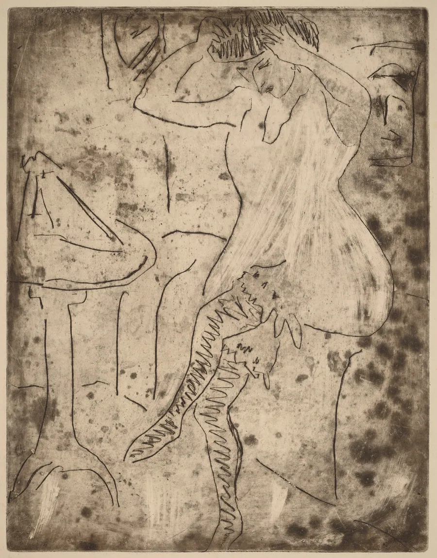 Dodo Arranging Her Hair by Ernst Ludwig Kirchner