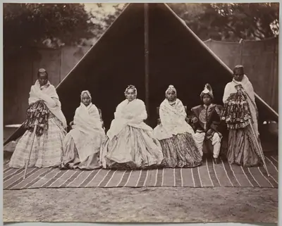 Three of Sri Tung Bahadur's Favorite Wives and His Youngest Son